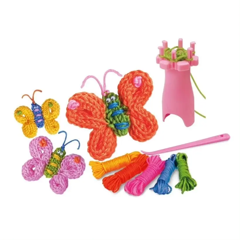 4M Little Craft Spool French Knit Butterflies Kit Kids DIY Activity Toy 5y+