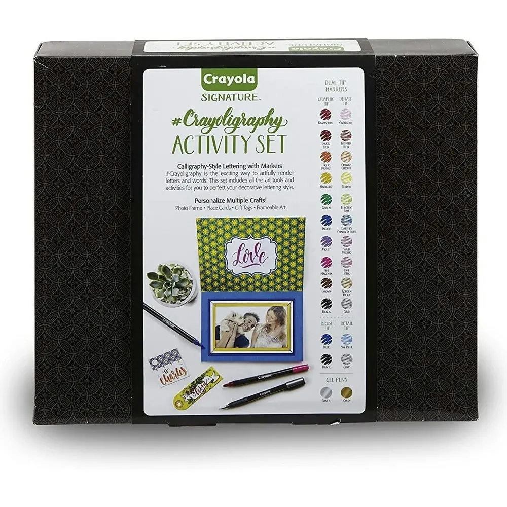 45pc Crayola Kids/Childrens Creative Signature Crayoligraphy Lettering Kit