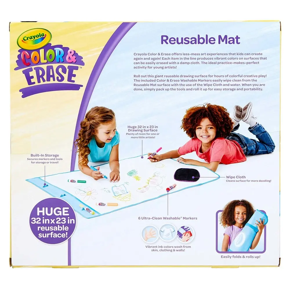 Crayola Color & Erase Drawing/Colouring/Painting Doodle Mat/Board For Kids 3+