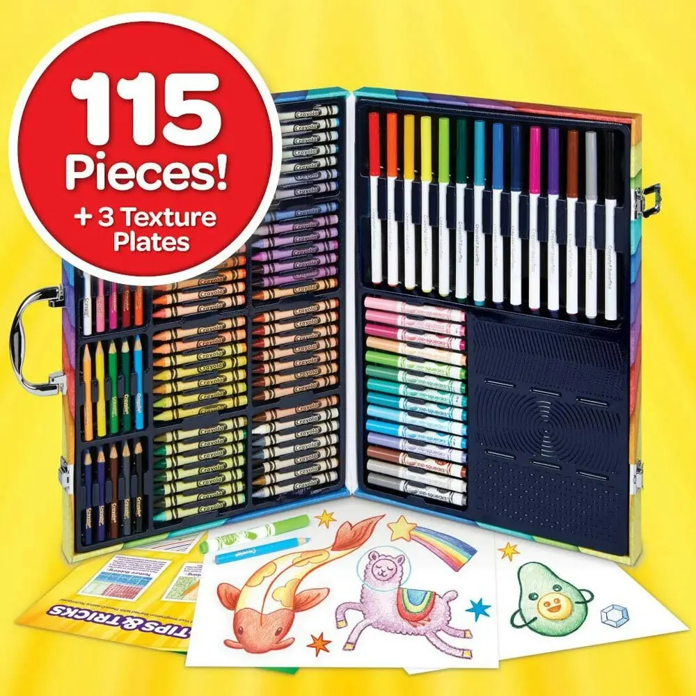 115pc Crayola Imagination Art Case Set w/ Crayons/Pencils/Markers For Kids 4+