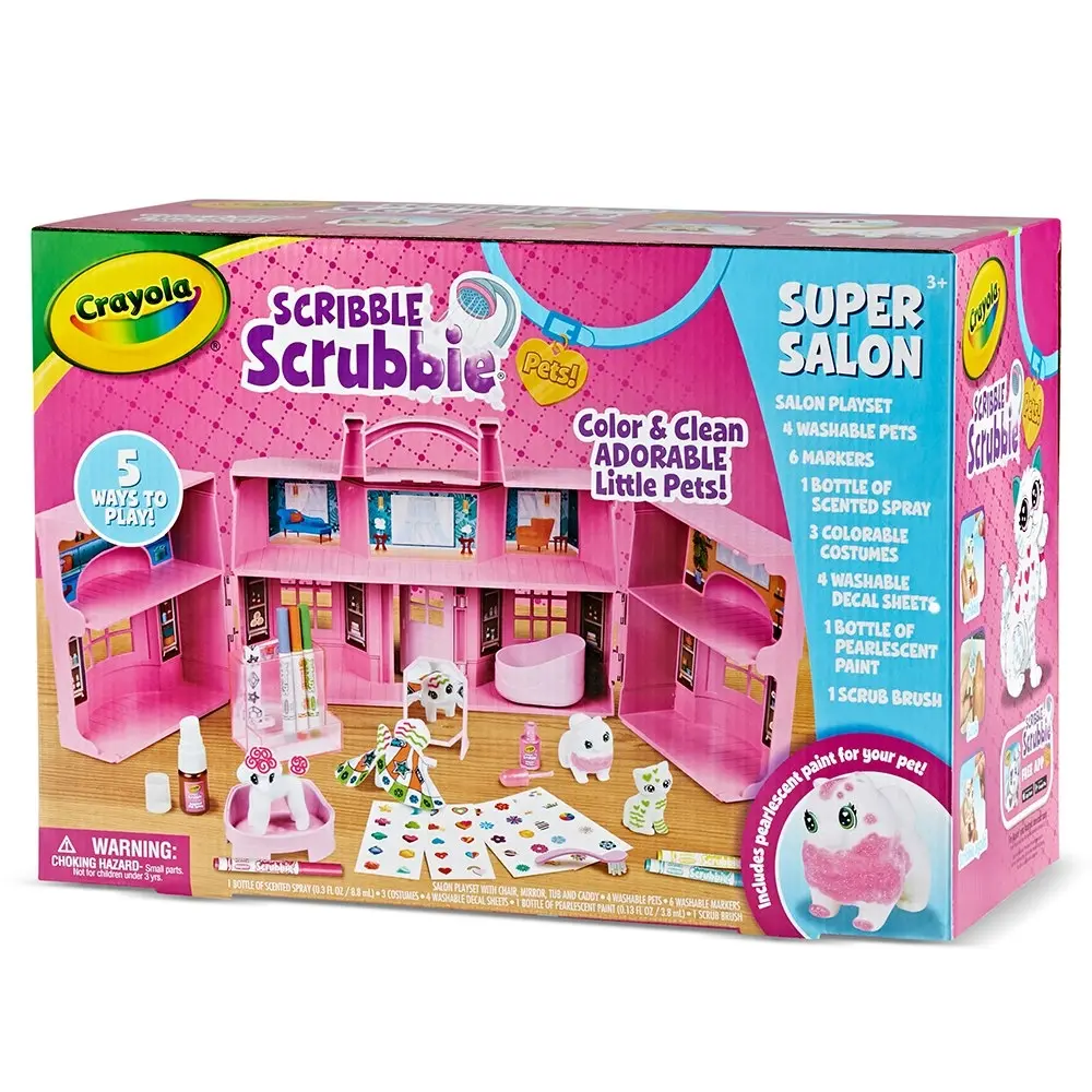 Crayola Scribble Scrubbies Pets Super Beauty Salon Playset Kids/Children 3y+