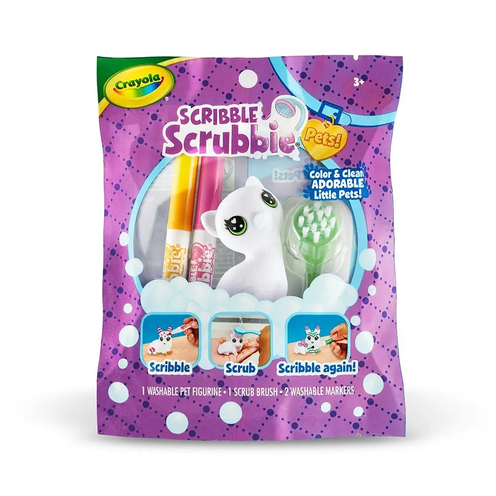 3x Crayola Scribble Scrubbies Pets Refresh Kids/Children Art/Craft Toy Assorted