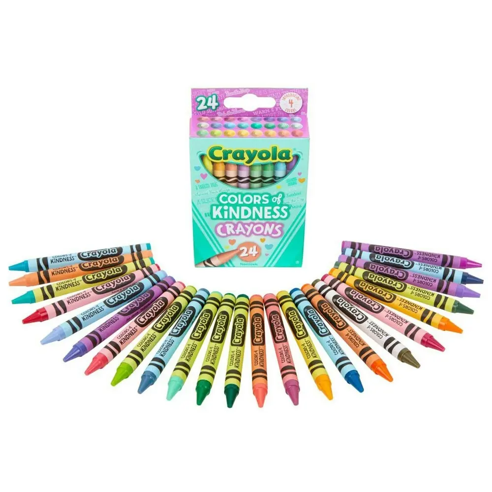 3x 24pc Crayola Colors Of Kindness Crayons Kids/Child Drawing Colouring Set 3y+