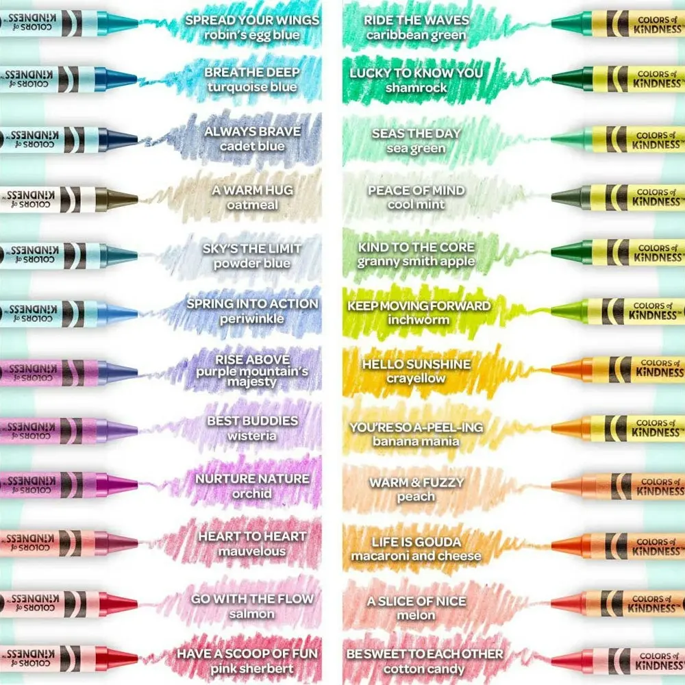 3x 24pc Crayola Colors Of Kindness Crayons Kids/Child Drawing Colouring Set 3y+