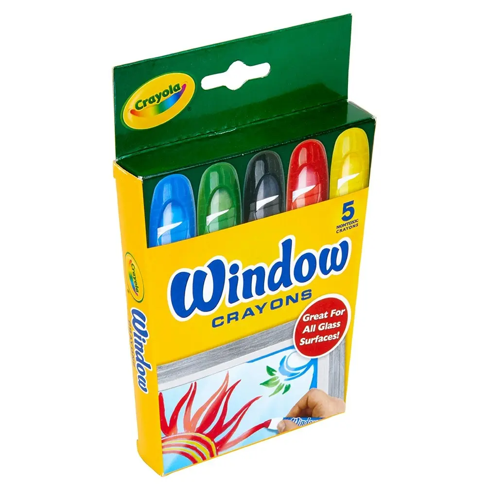 5pc Crayola Kids/Childrens Creative Washable Window/Glass Drawing Art Crayons