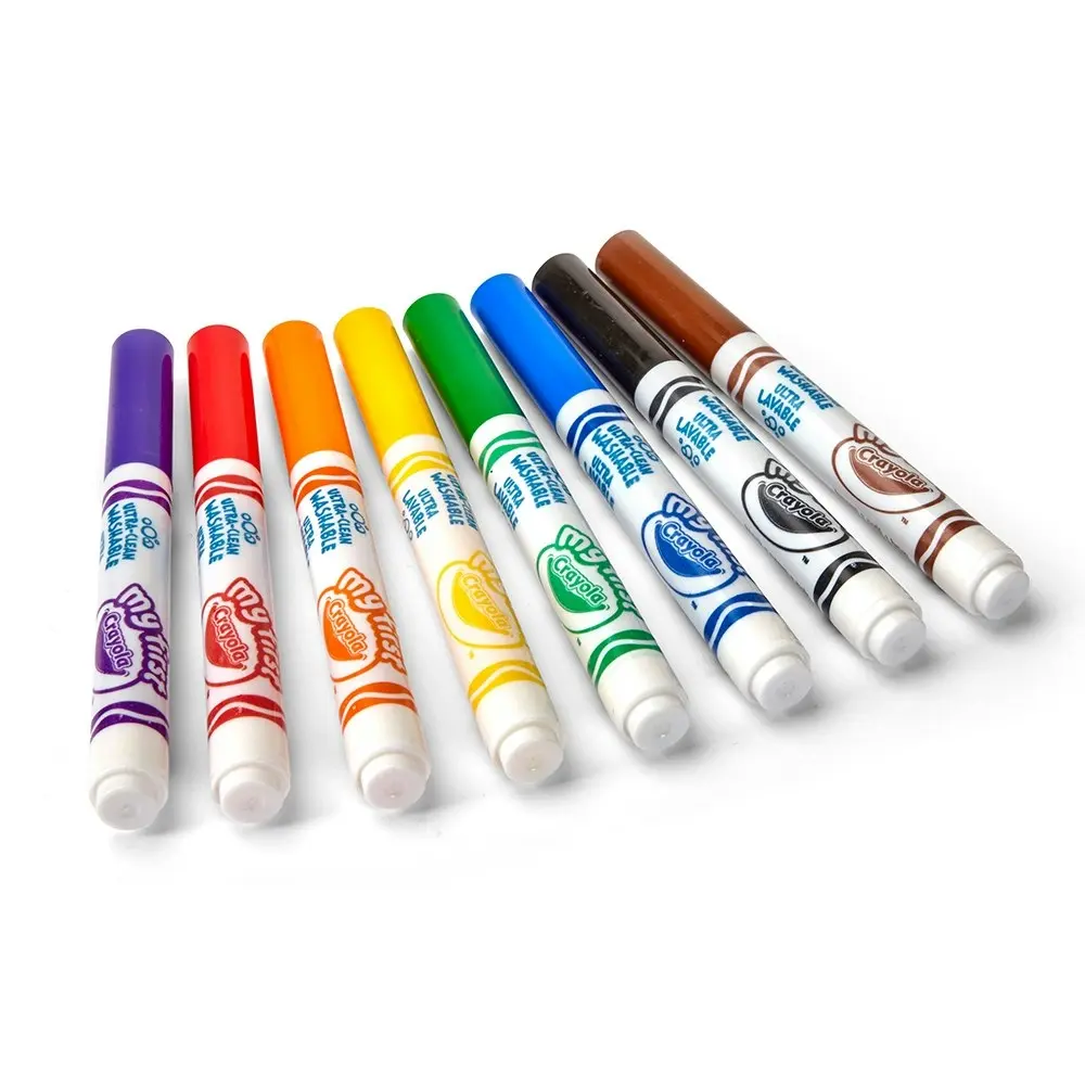 8pc Crayola Washable Kids/Childrens Art Creative My First Colouring Markers Set