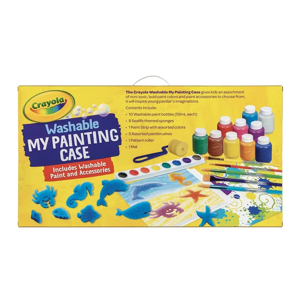 Crayola Kids Creative My Painting Case Washable Paint/Watercolour Craft Set 48m+