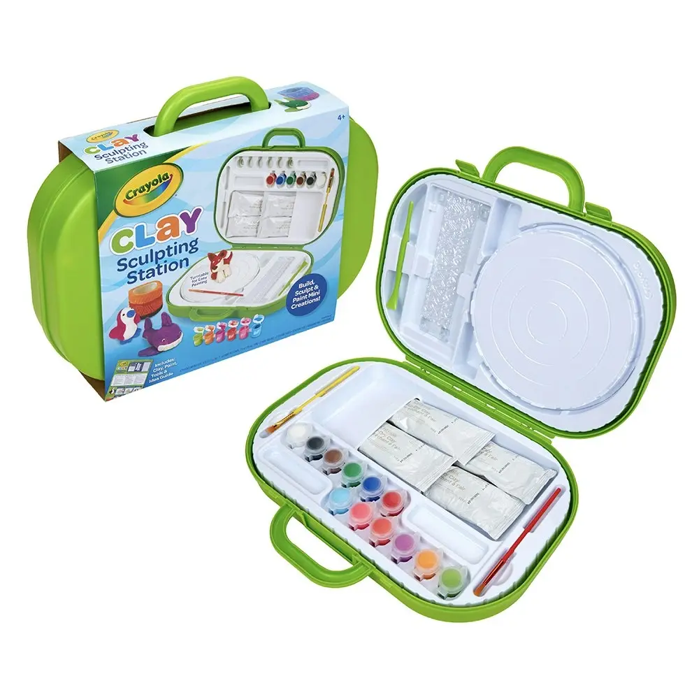 Crayola Kids/Childrens Creative Modelling Clay Sculpting Art/Craft Station 36m+