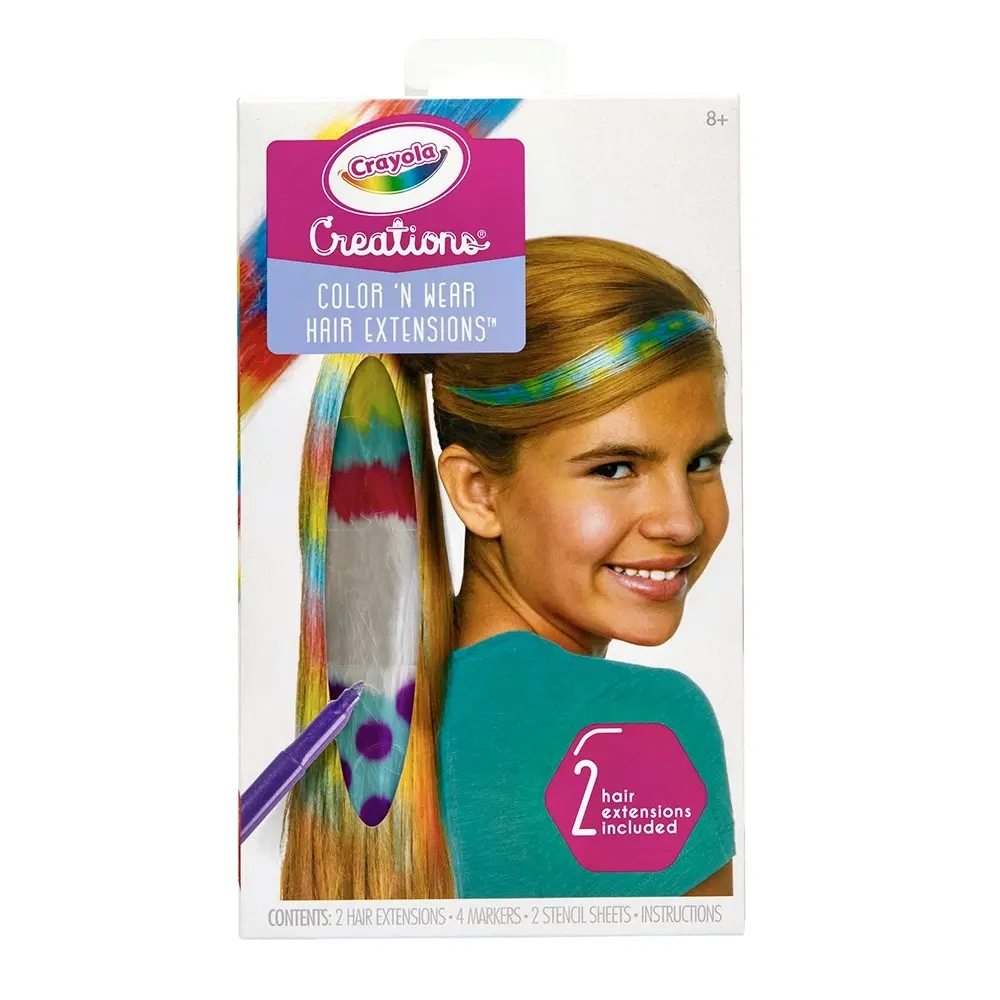 Crayola Kids/Childrens Creative Color 'n Wear Hair Extensions Creations 96m+