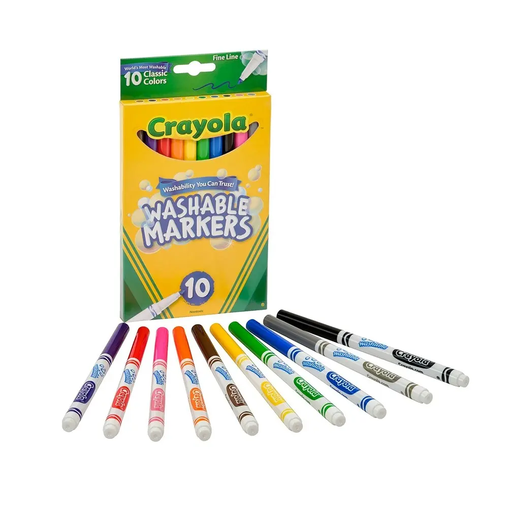 30pc Crayola Kids/Childrens Creative Washable Art/Craft Fineline Colour Markers