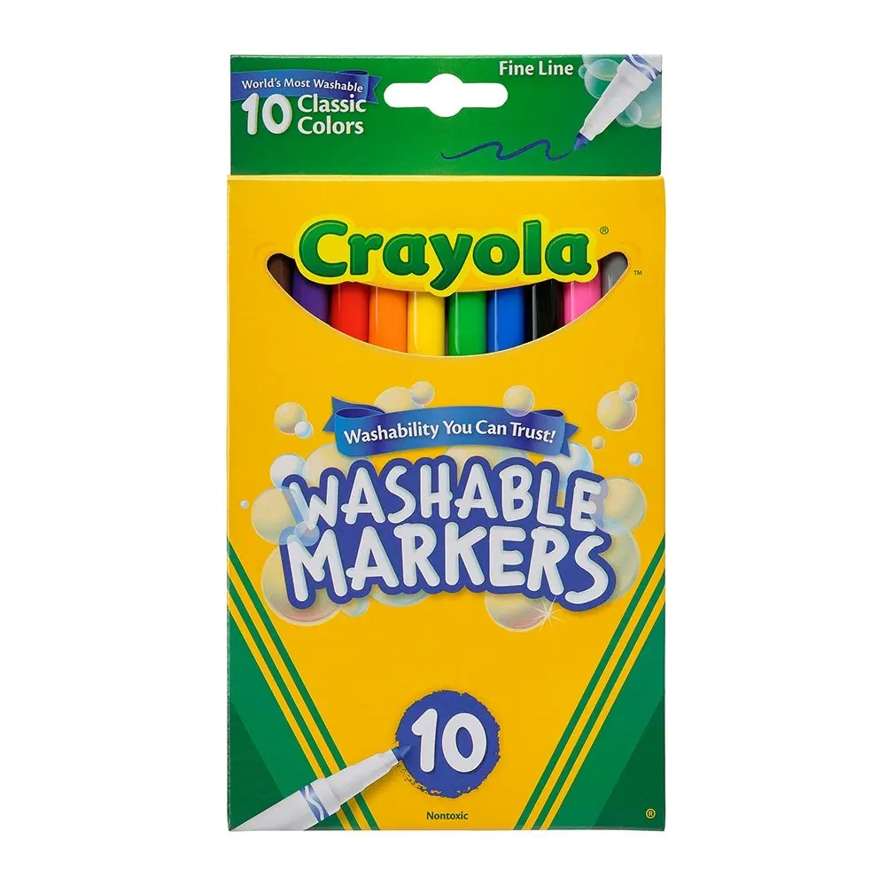 30pc Crayola Kids/Childrens Creative Washable Art/Craft Fineline Colour Markers