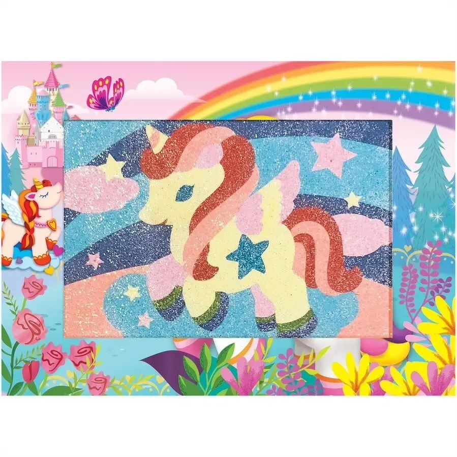 4M Easy-To-Do My Unicorn Glitter Sand Art Kids/Children Activity Craft Toy 5y+