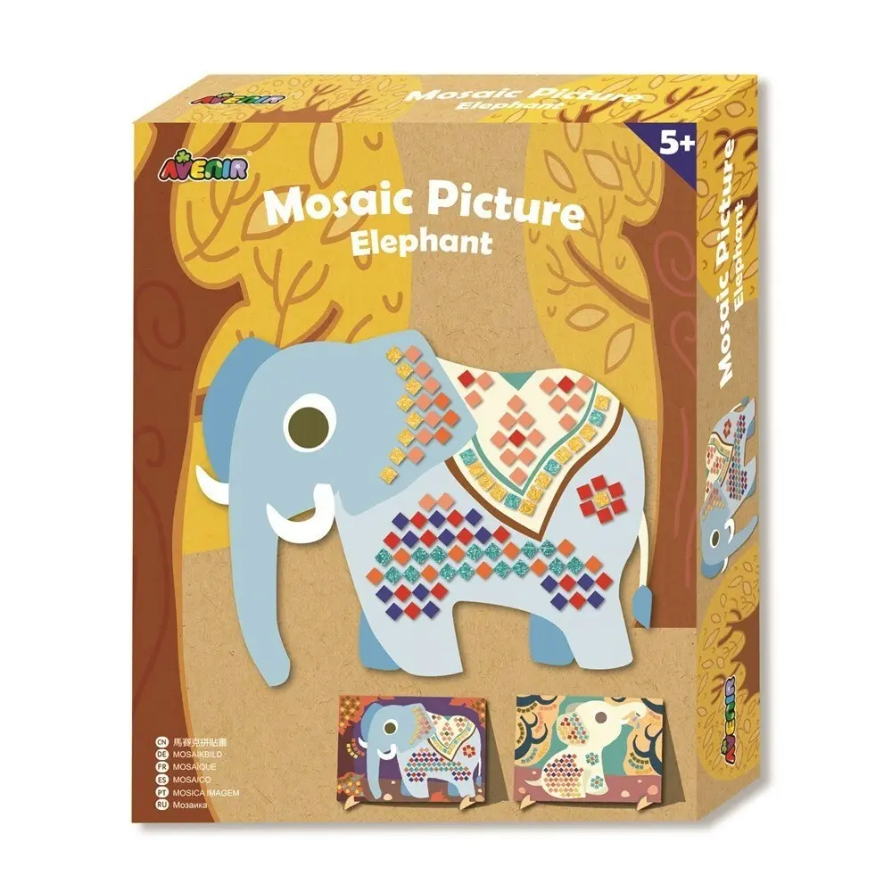 Avenir Mosaic Picture Elephant Creative Art/Craft Kids/Children Fun Activity 3y+