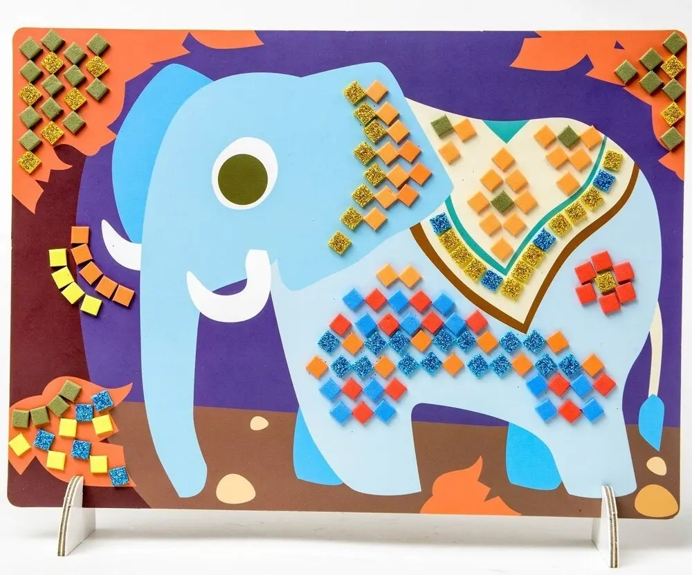 Avenir Mosaic Picture Elephant Creative Art/Craft Kids/Children Fun Activity 3y+