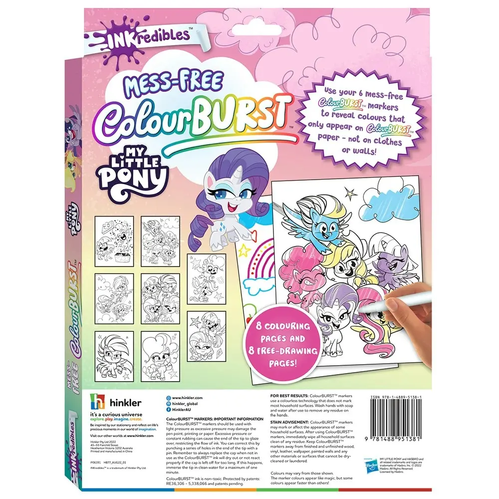 Inkredibles Colour Burst My Little Pony Colouring Activity Kit Art Pad 3y+