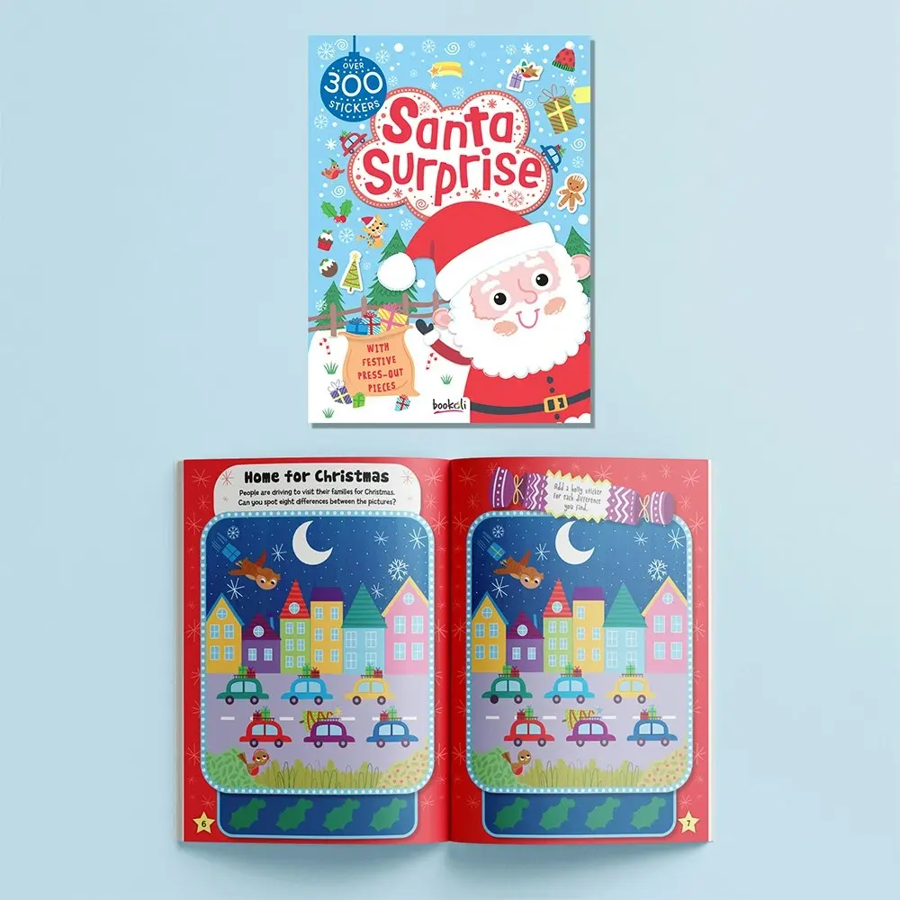 Bookoli Sparkly Activity Case: Christmas Magic Craft Activity Book Childrens