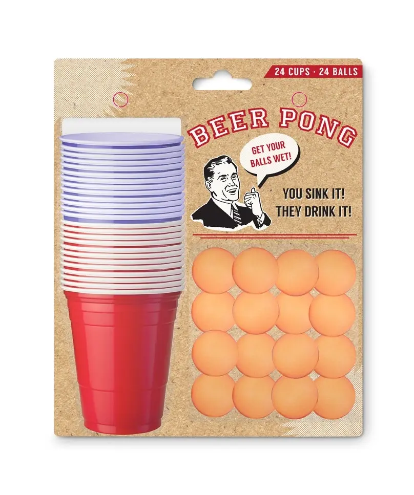 Drinking Beer Pong 24 Cups 24 Balls Fun Novelty Drinking. Tabletop Game 18y+