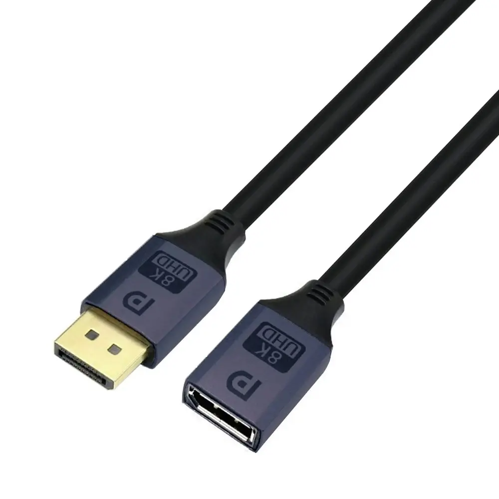 2PK Cruxtec Displayport1.4 Extension 8K Resolution 60Hz Cable 50cm Male to F BLK