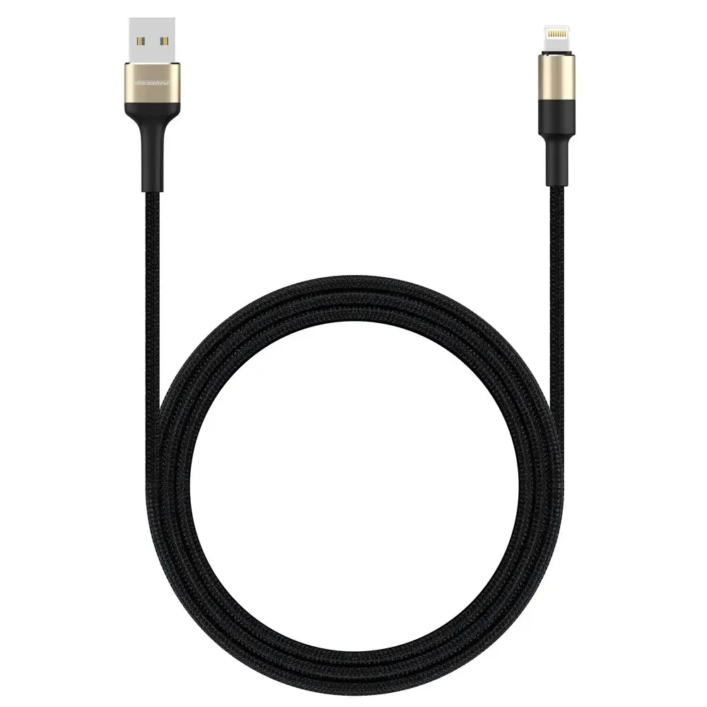 2PK RockRose Acacia AL 1m 2.4A Nylon USB-A Charging Cable For Apple iPhone