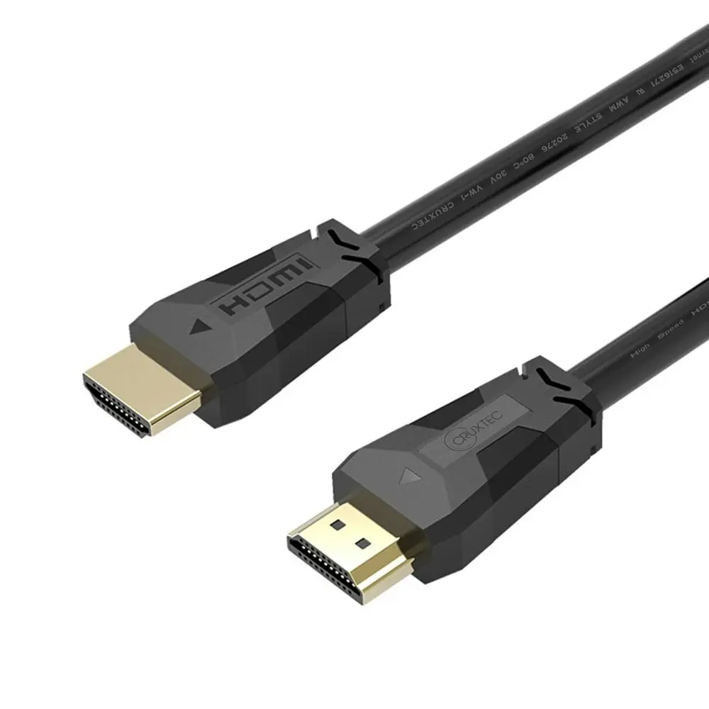 2PK Cruxtec 3m Premium High Speed HDMI 2.0 18Gbps 4K 60Hz Cable w/ Ethernet BLK