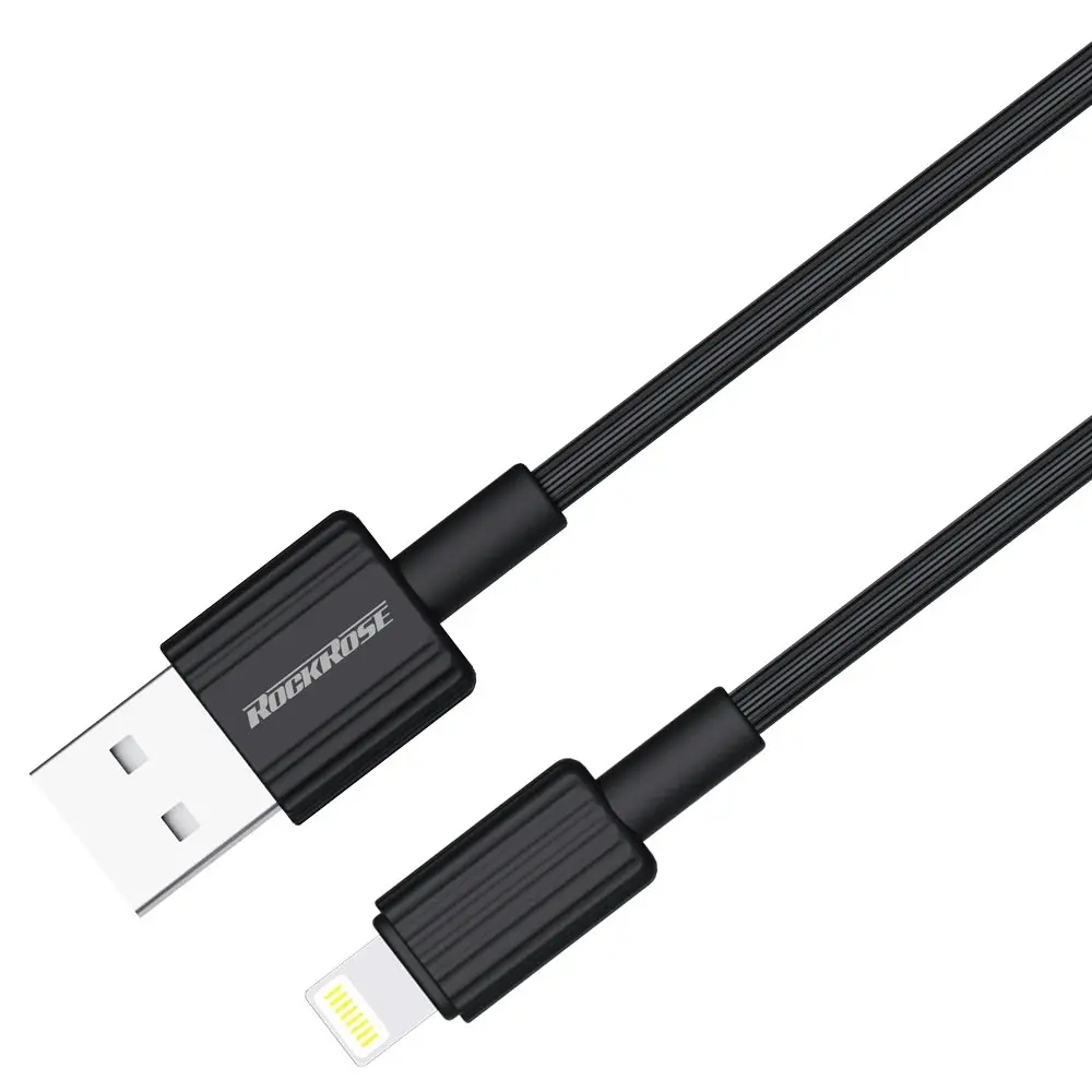 3PK RockRose Arrow AL 2.4A 1m USB-A Charging Cable/Sync Cable For Apple iPhone