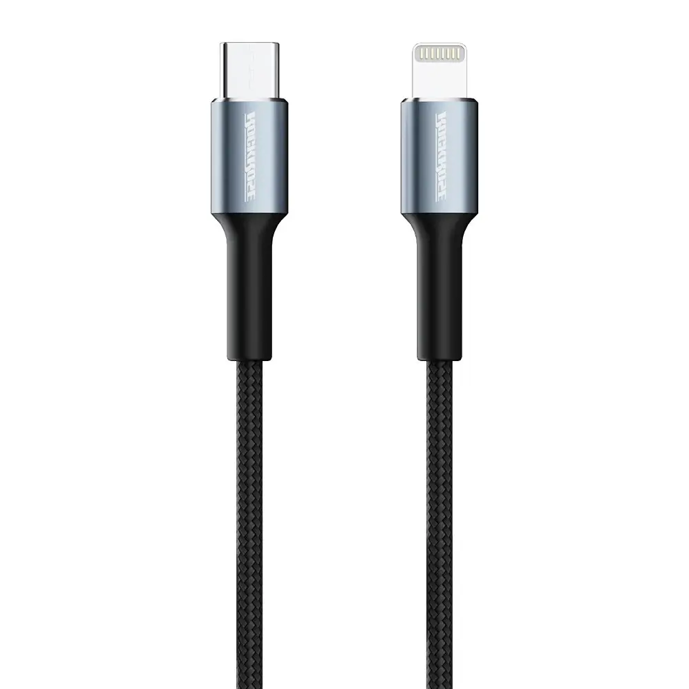 2PK RockRose Aspire Quick Charge 1m USB-C Phone Charging Cable For Apple iPhone