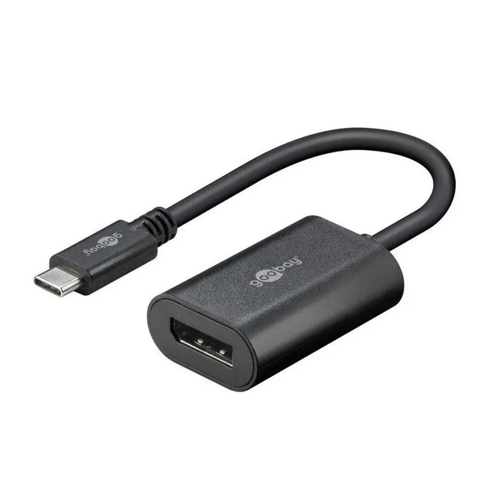 Goobay 0.2m USB-C Monitor/Display Port Adapter 60Hz Connector Cable 4K Black