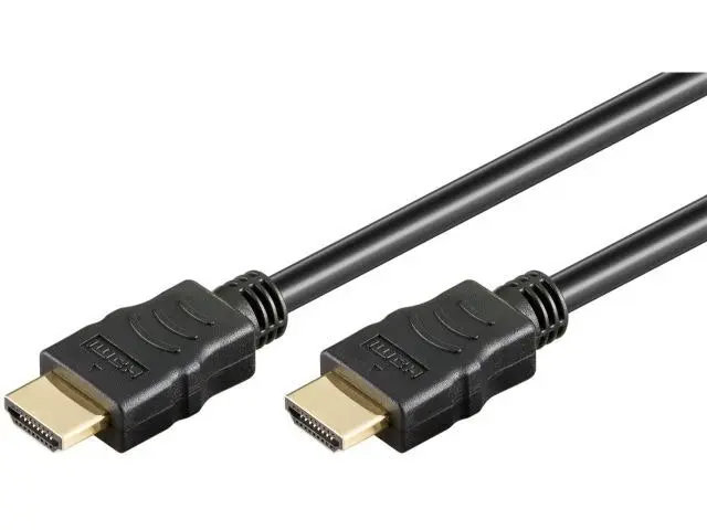 2x Goobay 50cm Male HDMI Cable Connector Cord w/ Ethernet For Laptop/PC Black