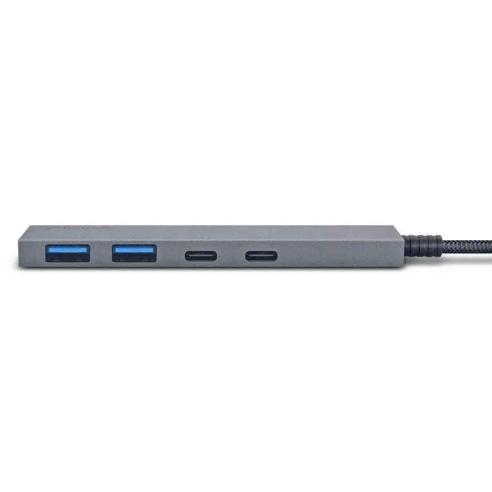 Bonelk Long-Life USB-C 4in1 Multiport Slim Hub Adapter For PC/Laptop Space Grey