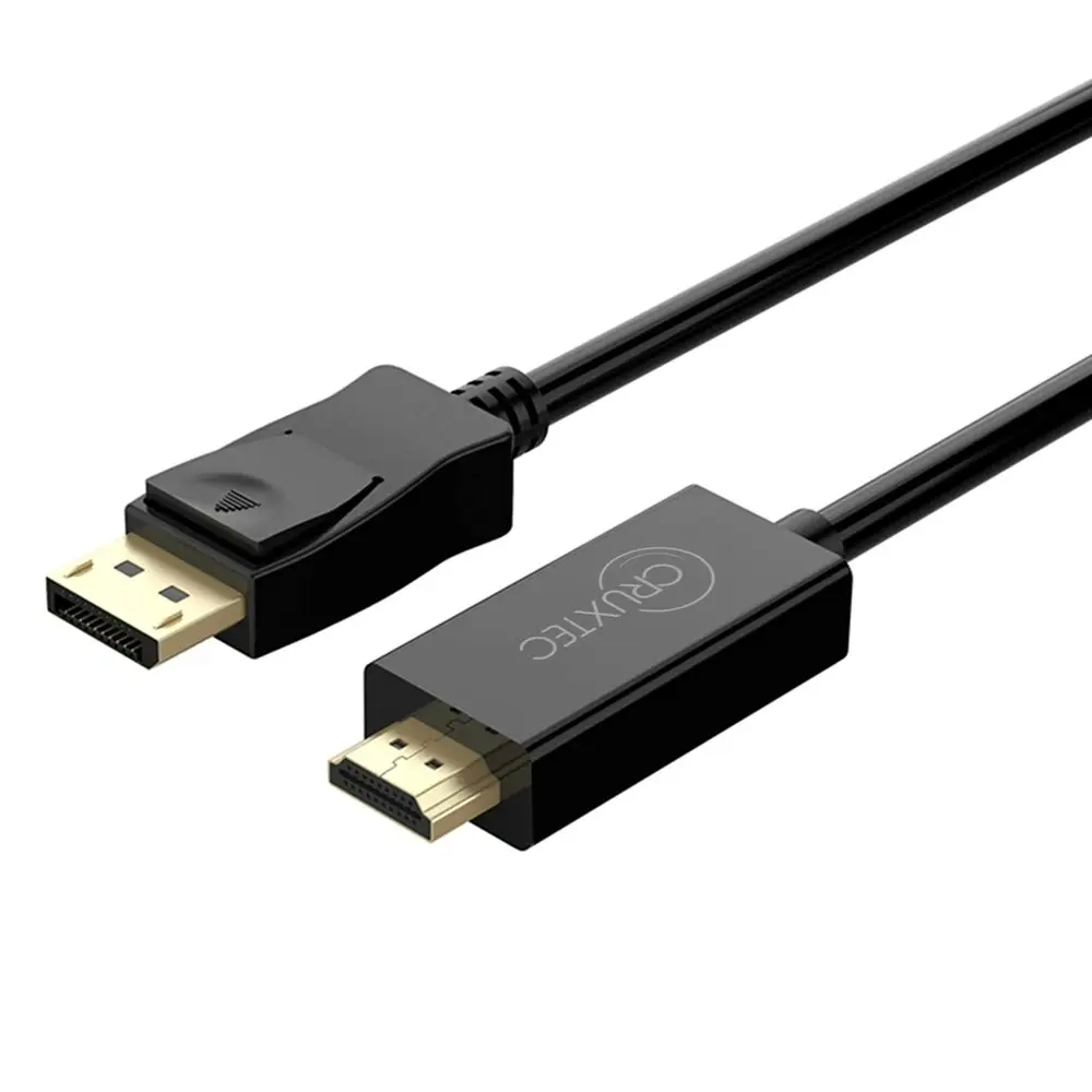 Cruxtec Displayport Male to HDMI 2.0 Male PVC Cable 3m Digital 4K 30Hz Black