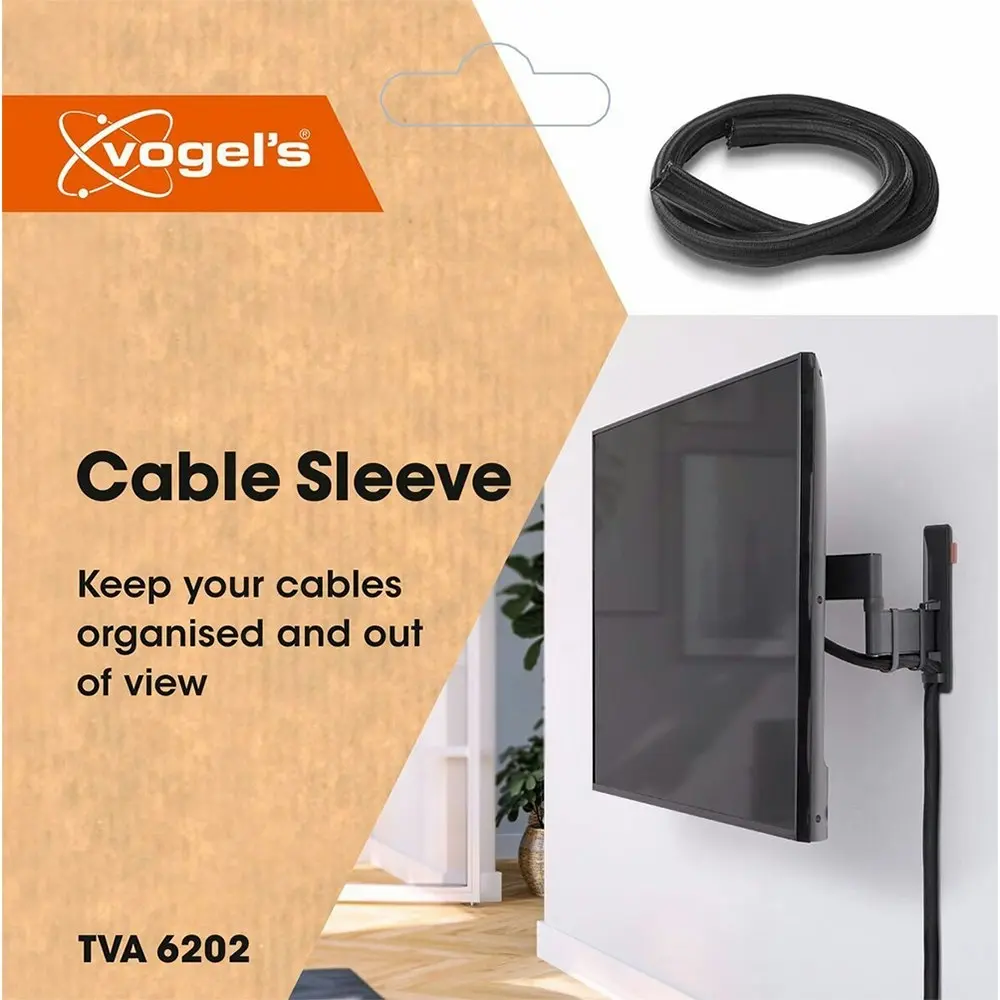 Vogel's TVA 6202 100cm Cable Management Sleeve WIre Organiser/Storage Black