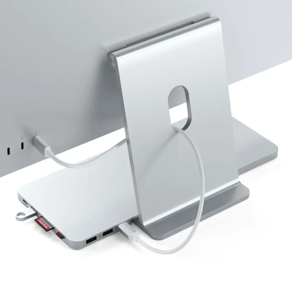 Satechi 34cm Slim USB-C to USB-A/Micro SD Dock Enclosure For 24" iMac Silver