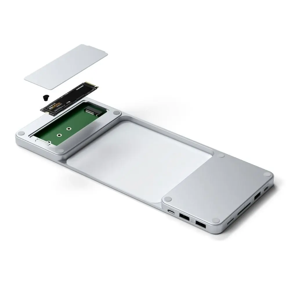 Satechi 34cm Slim USB-C to USB-A/Micro SD Dock Enclosure For 24" iMac Silver