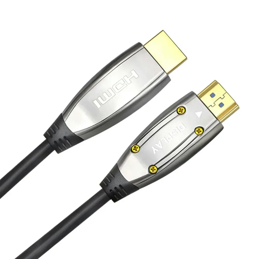 Cruxtec HDMI 2.1 8K Ultra-HD Active Optical Fiber Male Cable 30m 48Gbps Silver