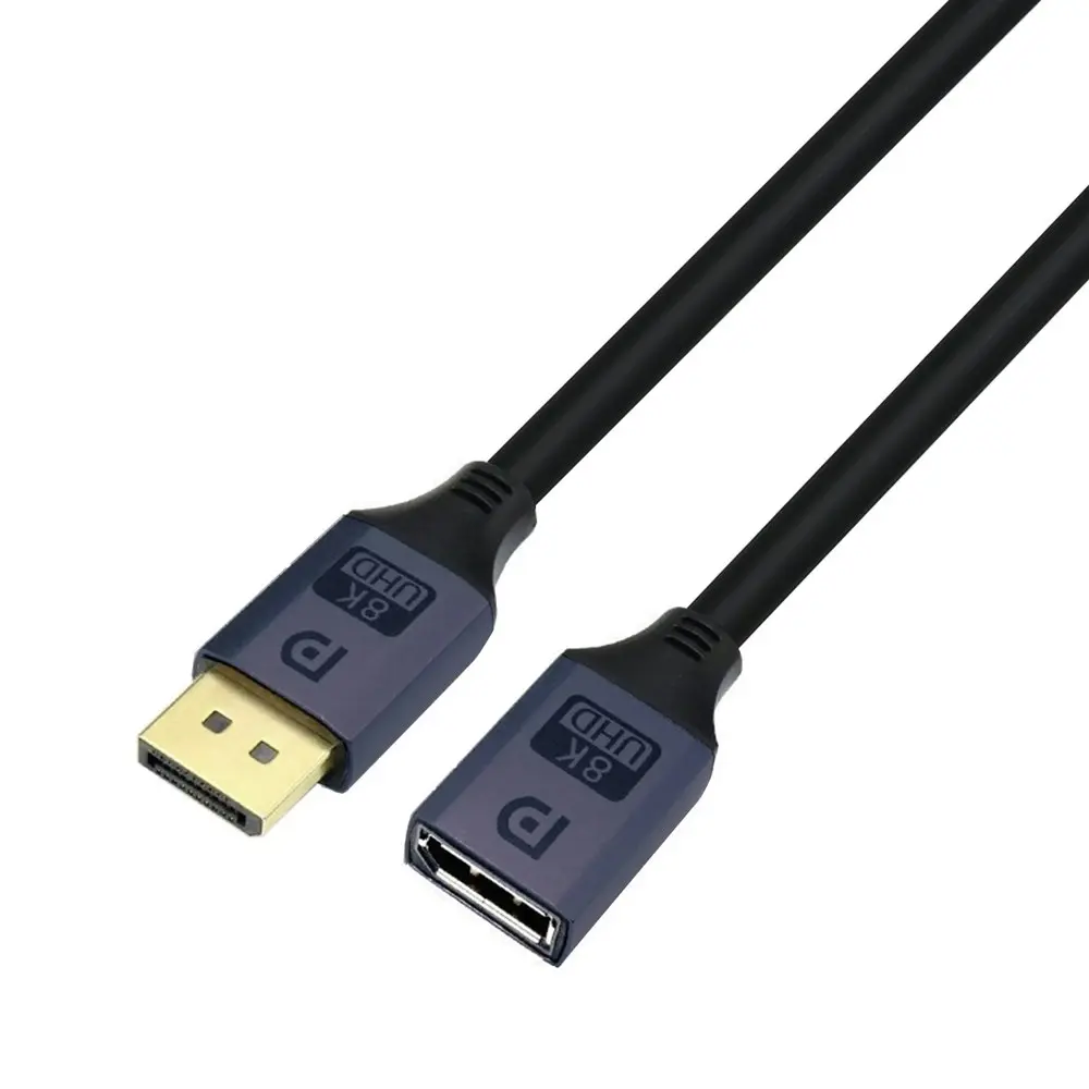 Cruxtec Displayport1.4 Extension 8K Resolution 60Hz Cable 2m Male to F Black