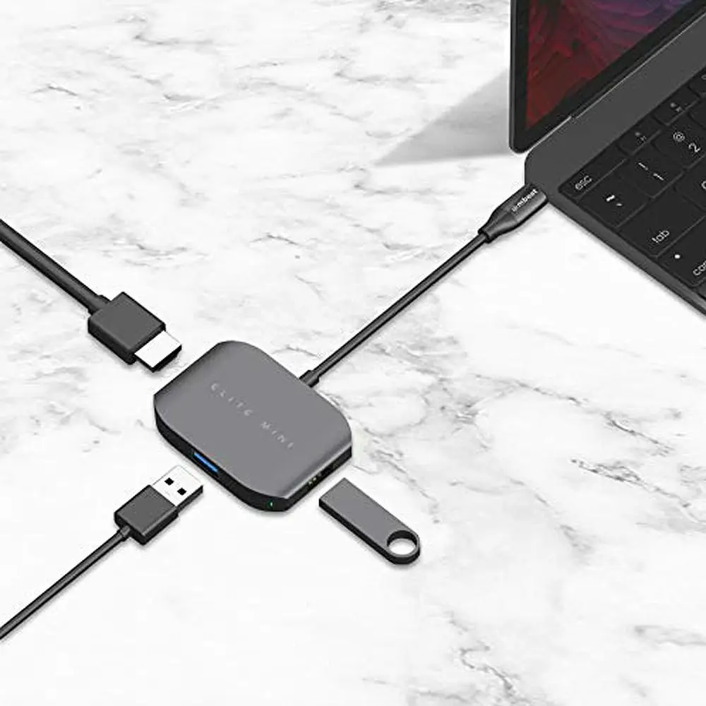 mBeat Elite Mini - USB-C to 4K HDMI/USB-A 2.0/USB-A 3.0 Adapter Hub/Splitter