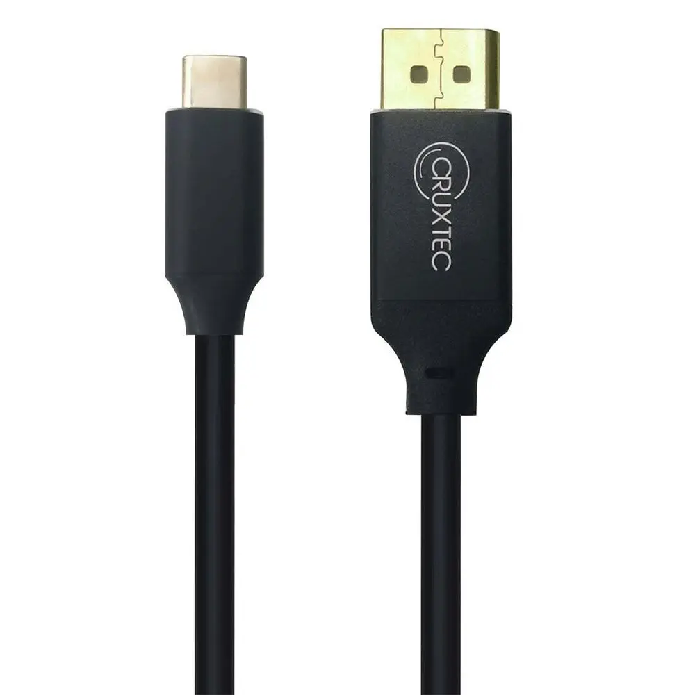 Cruxtec 1m USB-C Male to DisplayPort 1.2 Male 4K/60Hz Video Adapter Cable Black