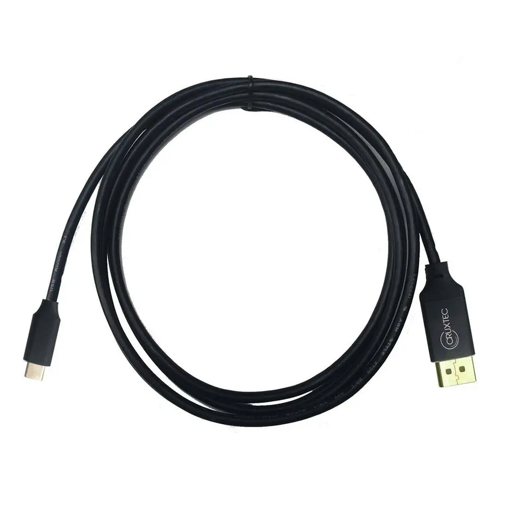 Cruxtec 1m USB-C Male to DisplayPort 1.2 Male 4K/60Hz Video Adapter Cable Black