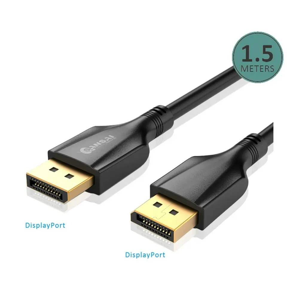 2PK Sansai Displayport 1.5m 4k M To M Monitor Display Computer/Laptop Cable