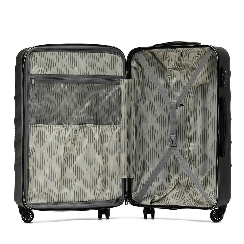 Tosca Interstellar 128L/30" Trolley Case Large Luggage Travel Suitcase Black