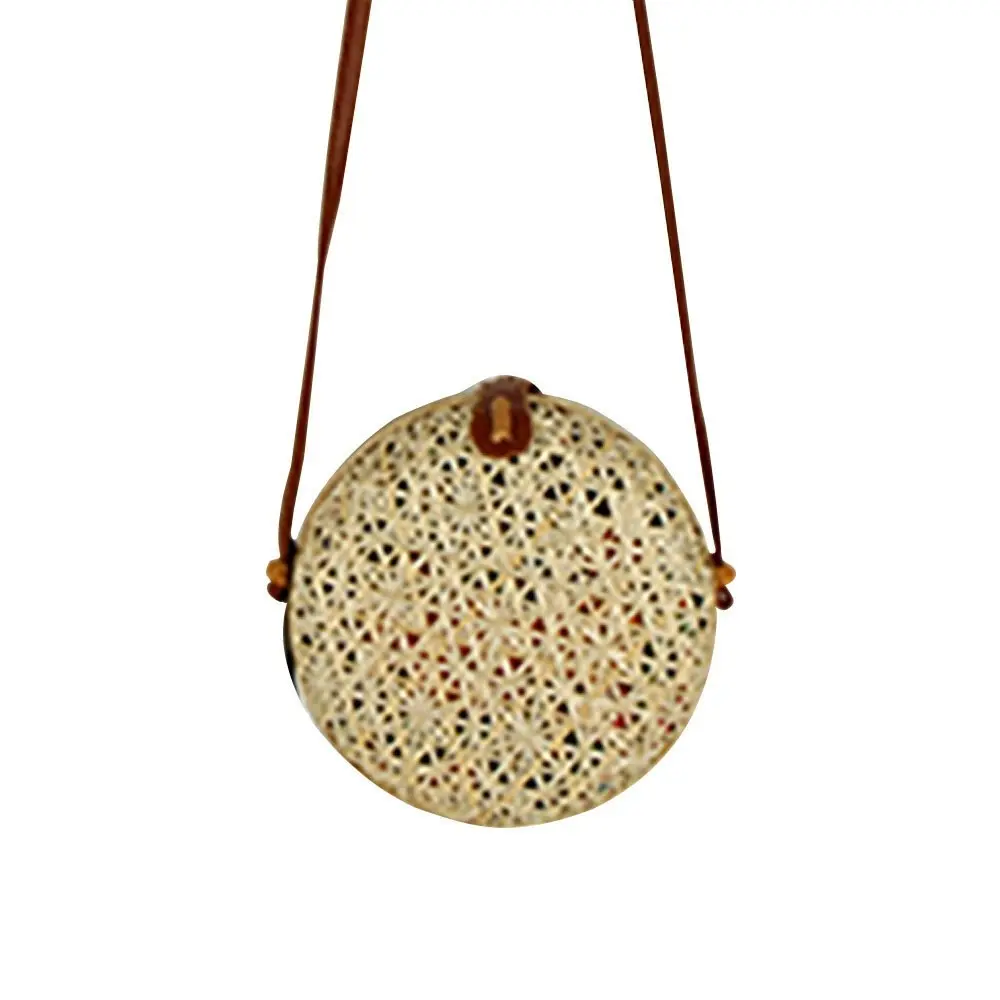 Maine & Crawford Denise 20x6cm Women's Shoulder Sling Bag Round Bamboo Natural