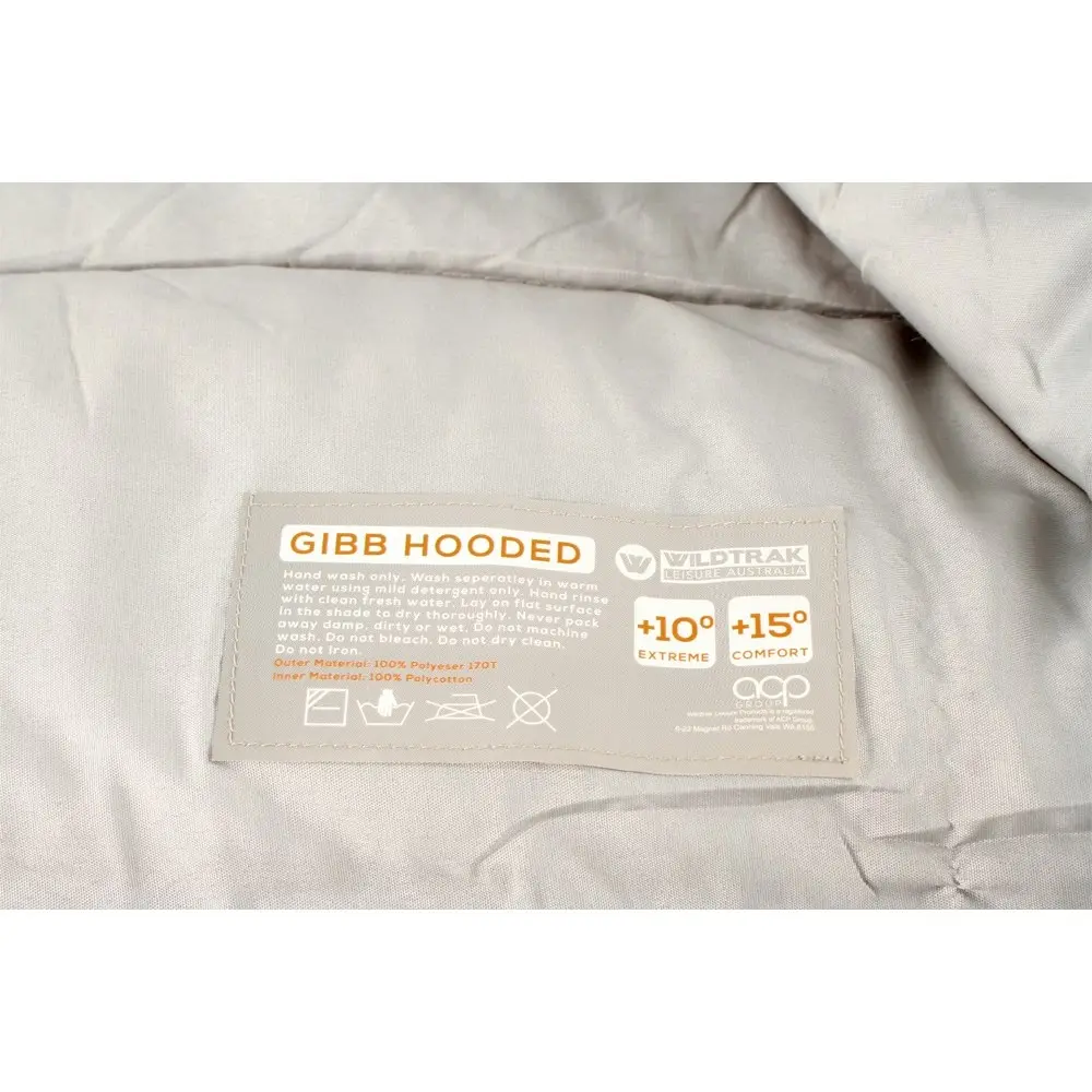 Wildtrak Leisure Australia Gibb Portable Travel Hooded Sleeping Bag 215cm