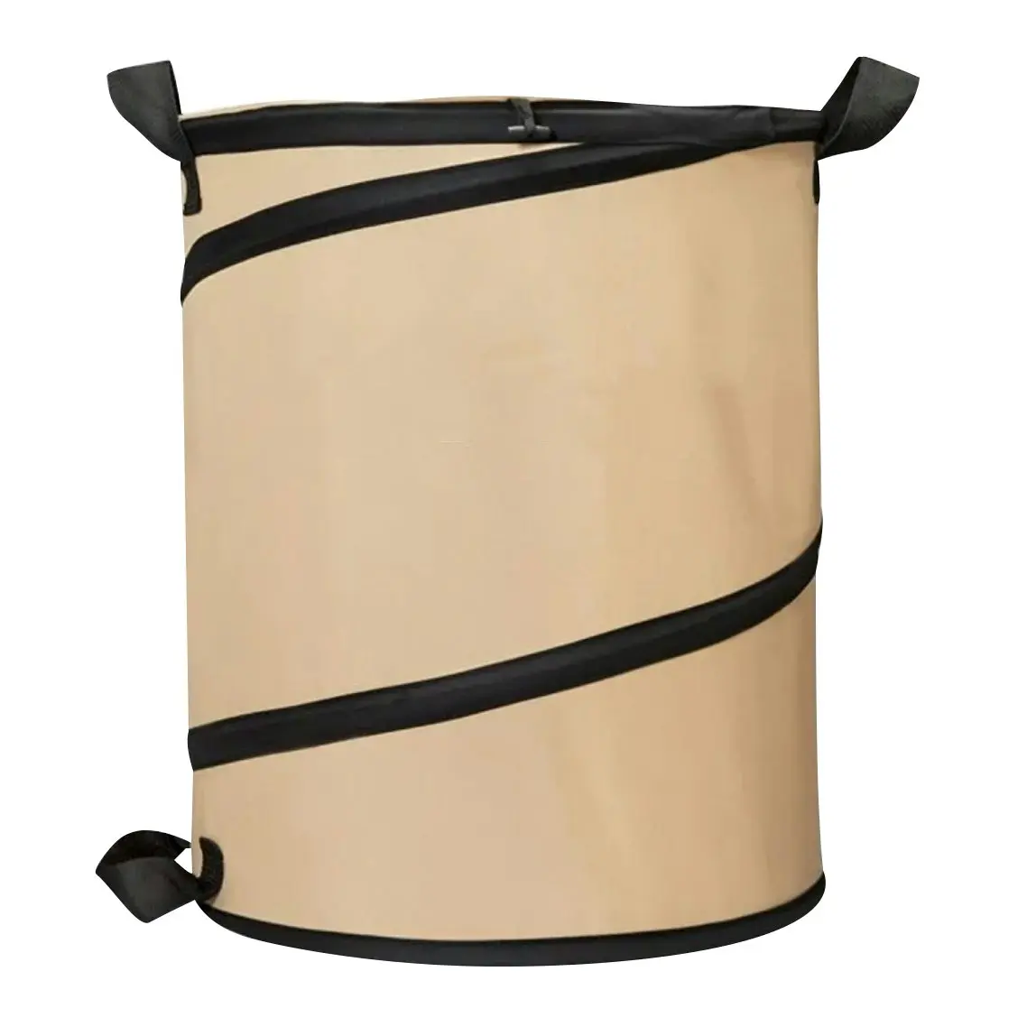 Wildtrak Round 46x40cm Collapsible Camp Storage Rubbish Bin/Laundry Basket Beige