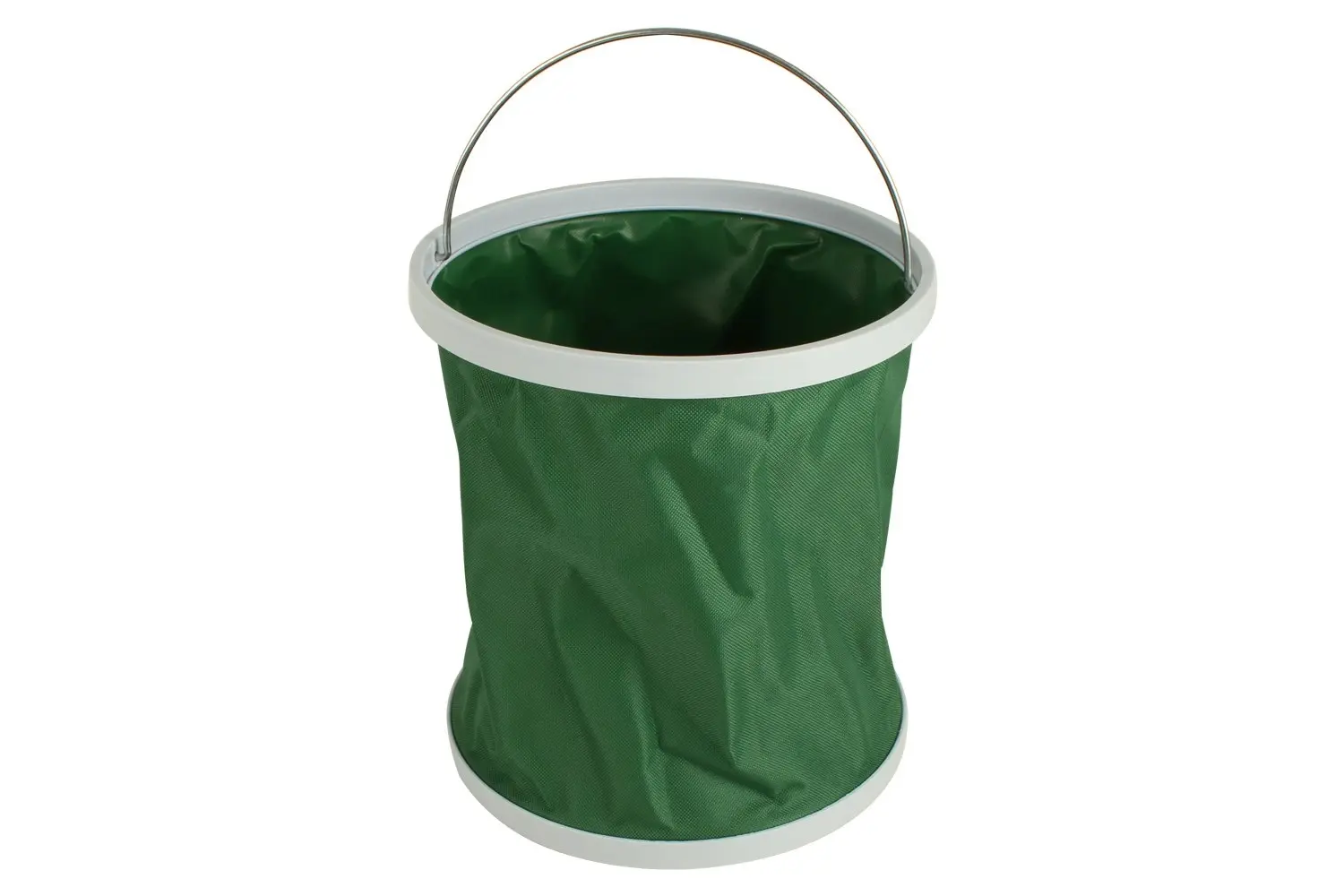 2x Wildtrak Collapsible Foldable 11L Storage Bucket Outdoor Camp Container Green