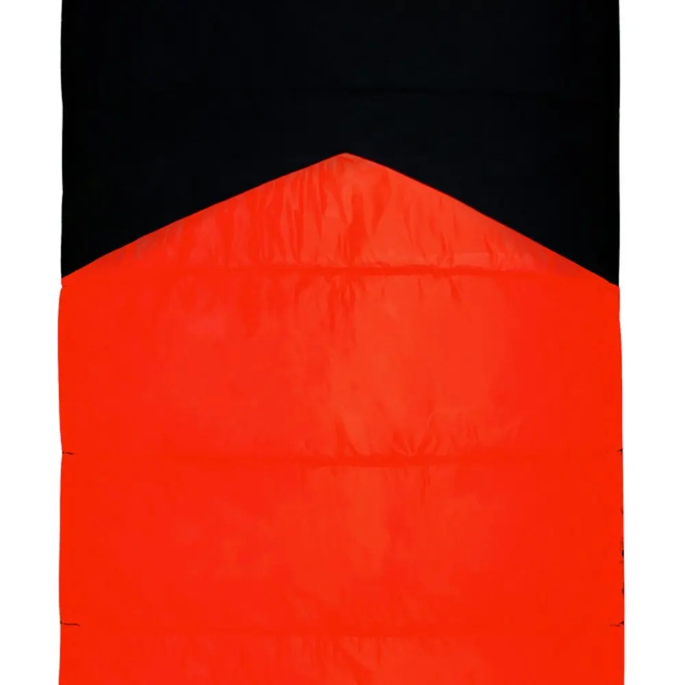 Wildtrak Bremer 230x90cm Hooded Jumbo Sleeping Bag Camping Sleeper Orange/Black