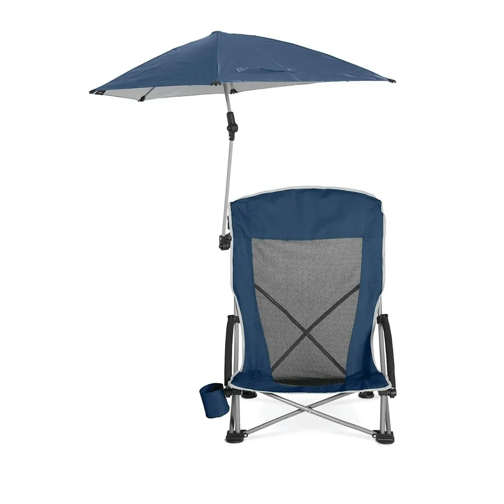 Sport-Brella Adjustable Beach Chair Outdoor Seating w/ UPF50+ Shade Umbrella