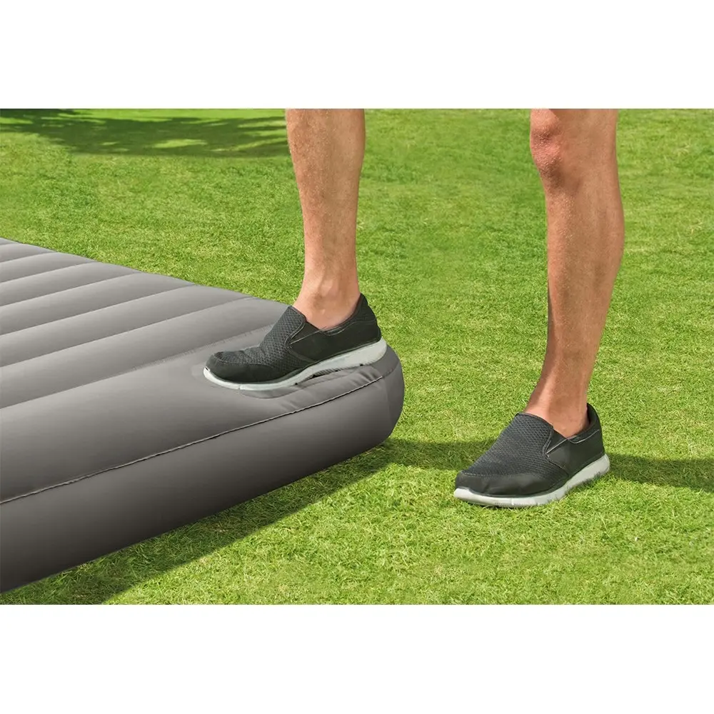 Intex Twin Dura-Beam Comfort Downy Inflatable Camping Airbed With Foot Bip