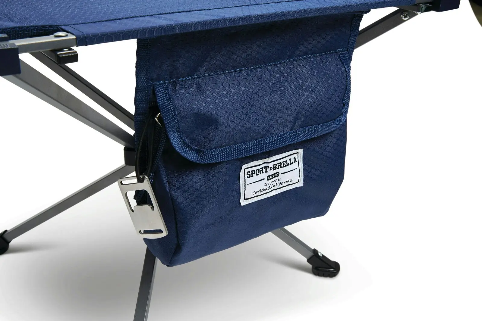 Sport Brella Sunsoul Portable Outdoor Beach/Camping Table w/ Cup Holder Navy