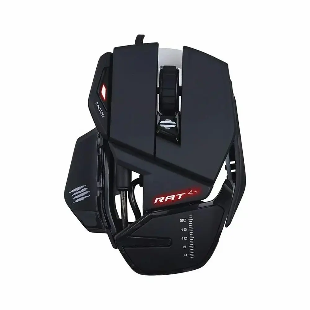 Mad Catz R.A.T. 4+ Optical LED Pro Customisable Wired Gaming/Video Game Mouse