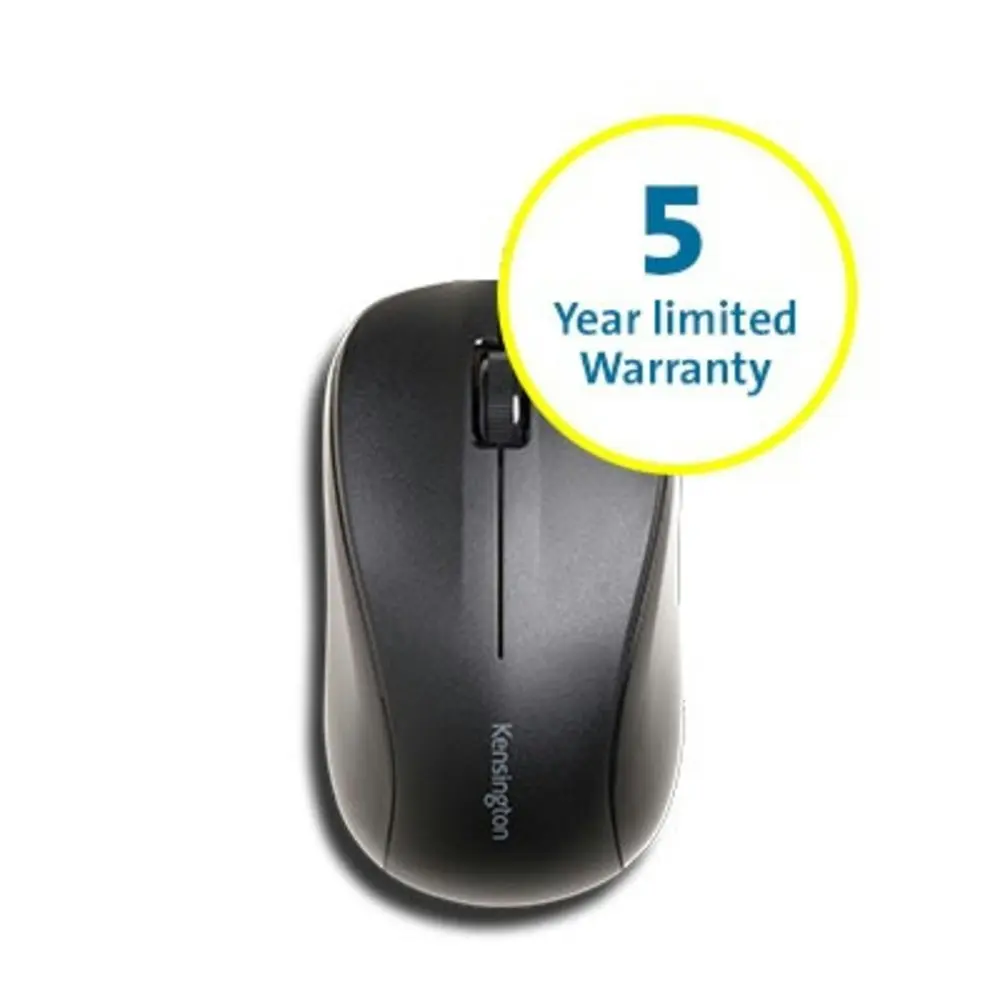 Kensington 2.4GHz Wireless Optical Mouse For Life For Laptop/PC Computer Black